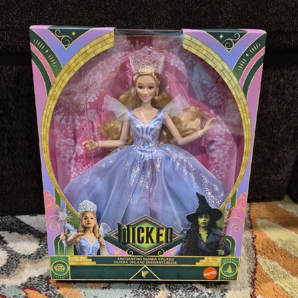 Mattel Wicked Deluxe Enchanting Glinda Upland Doll - Sparkling Purple Gown, New